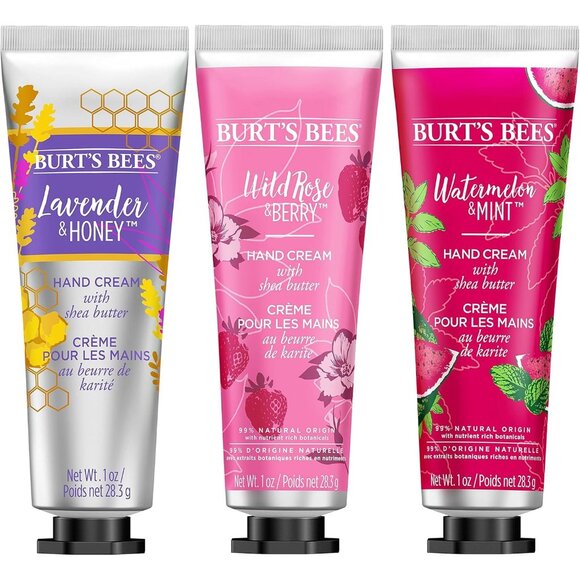 [2-PACK] BURTS BEES HAND CREAM TRIO - LAVENDER HONEY, WATERMELON MINT, WILD ROSE - Picture 4 of 4